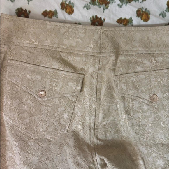SNO SKINS Cream Textured Flare Pants Size 8 - Picture 8 of 16